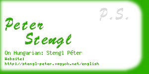peter stengl business card