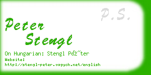 peter stengl business card